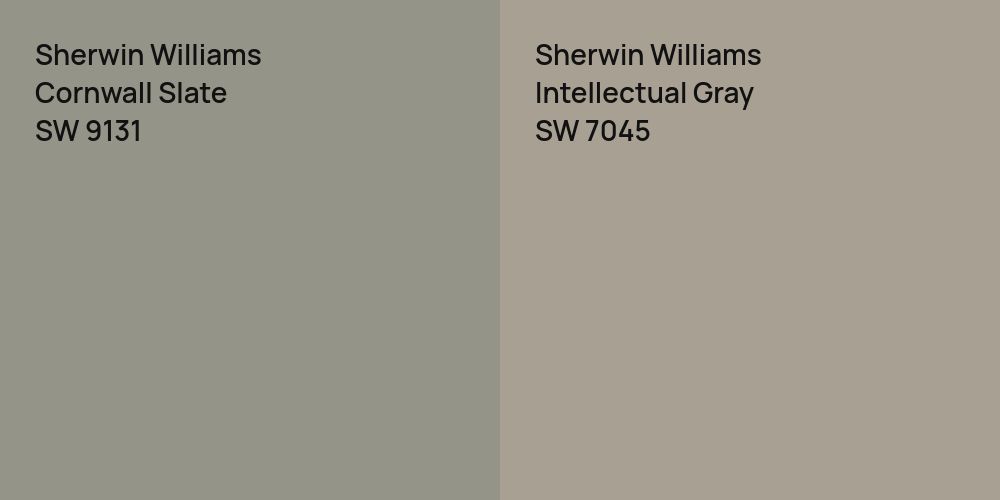 Sherwin Williams Cornwall Slate vs. Sherwin Williams Intellectual Gray