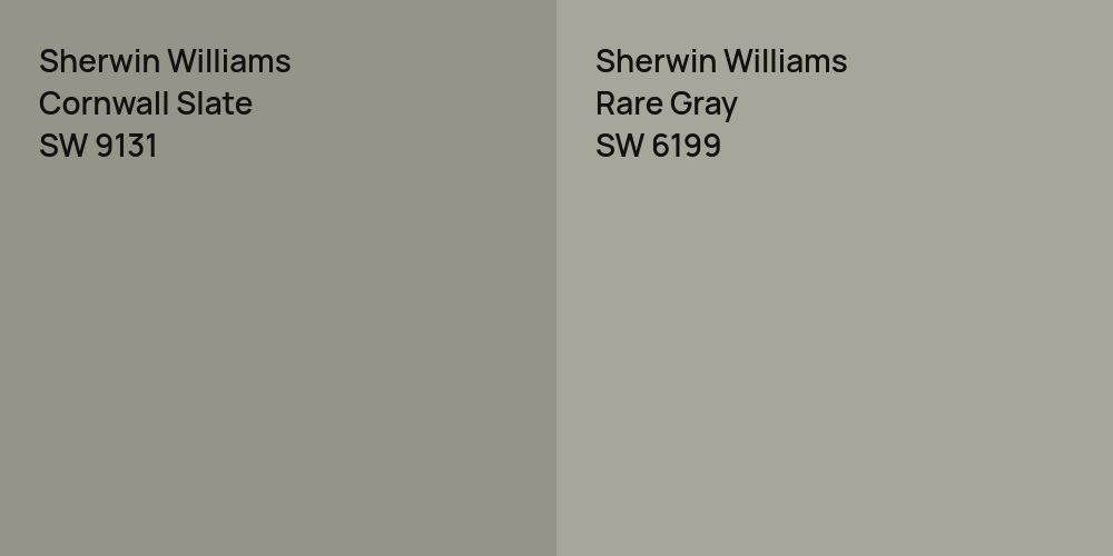 Sherwin Williams Cornwall Slate vs. Sherwin Williams Rare Gray