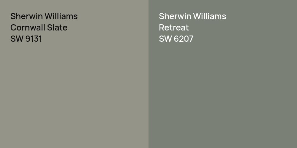 Sherwin Williams Cornwall Slate vs. Sherwin Williams Retreat