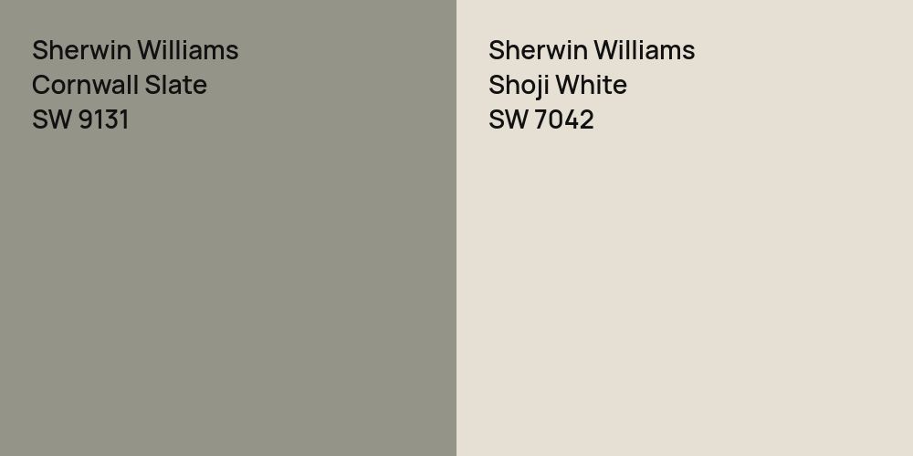 Sherwin Williams Cornwall Slate vs. Sherwin Williams Shoji White