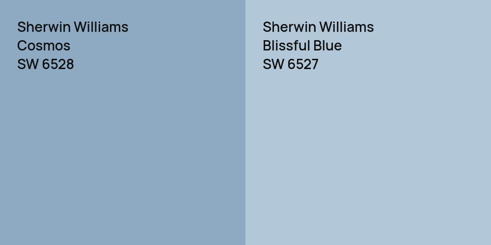 Sherwin Williams Cosmos vs. Sherwin Williams Blissful Blue