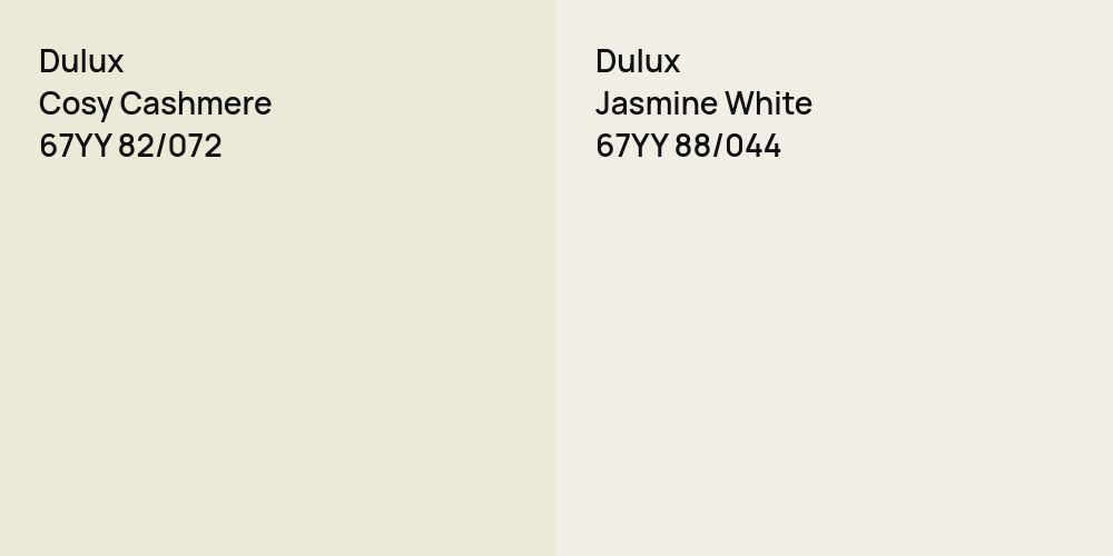 Dulux Cosy Cashmere vs. Dulux Jasmine White