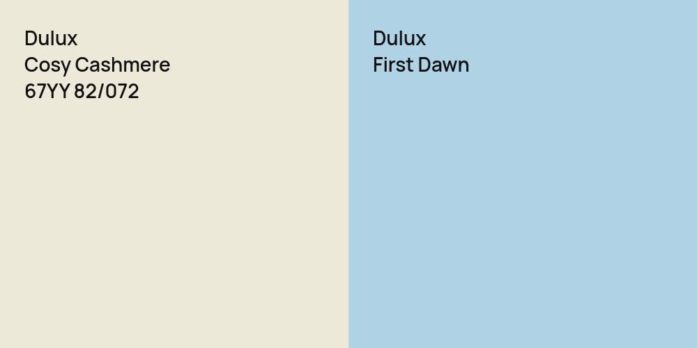 Dulux Cosy Cashmere vs. Dulux First Dawn