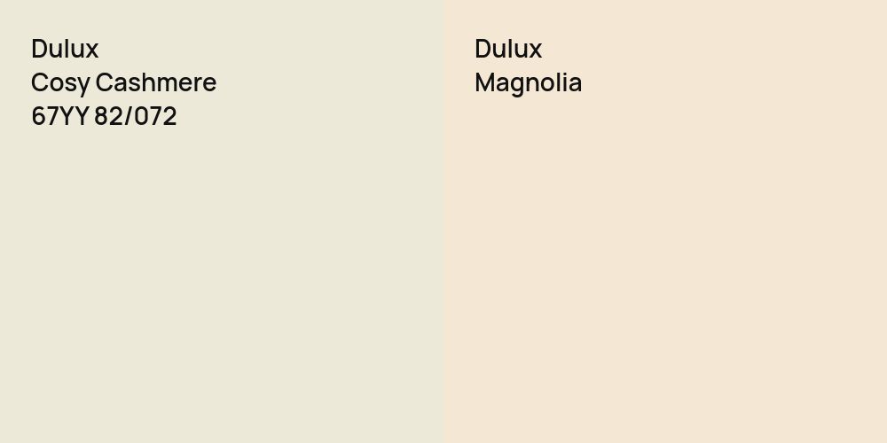 Dulux Cosy Cashmere vs. Dulux Magnolia