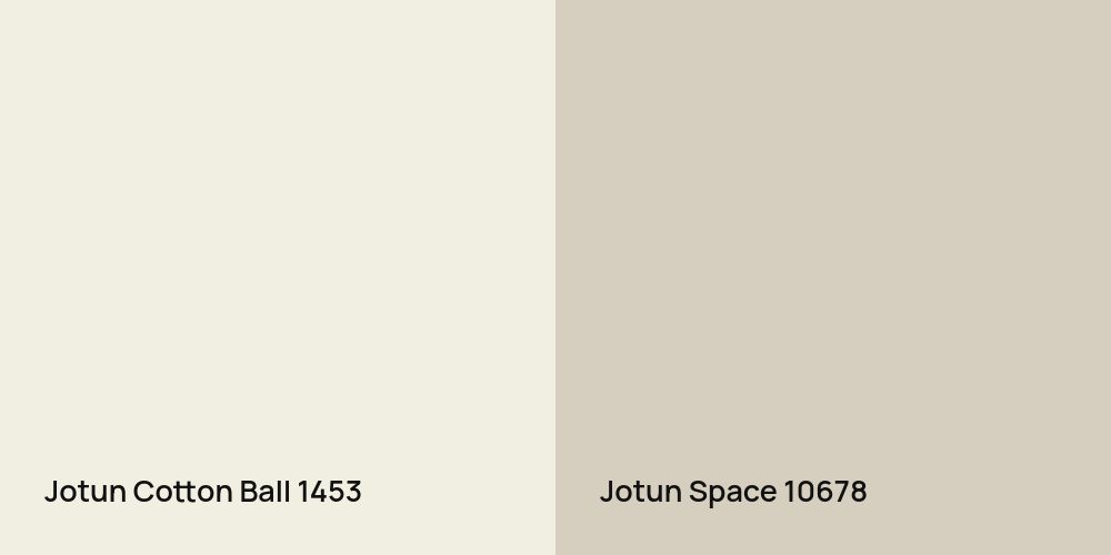 Jotun Cotton Ball vs. Jotun Space