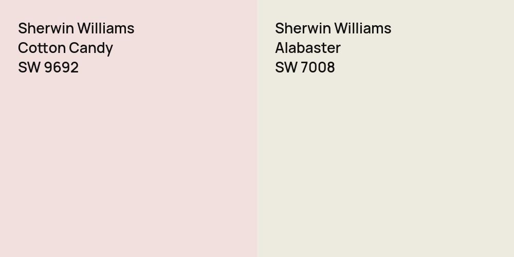 Sherwin Williams Cotton Candy vs. Sherwin Williams Alabaster