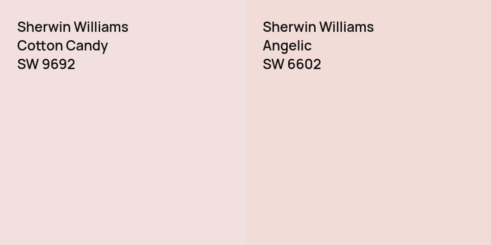 Sherwin Williams Cotton Candy vs. Sherwin Williams Angelic