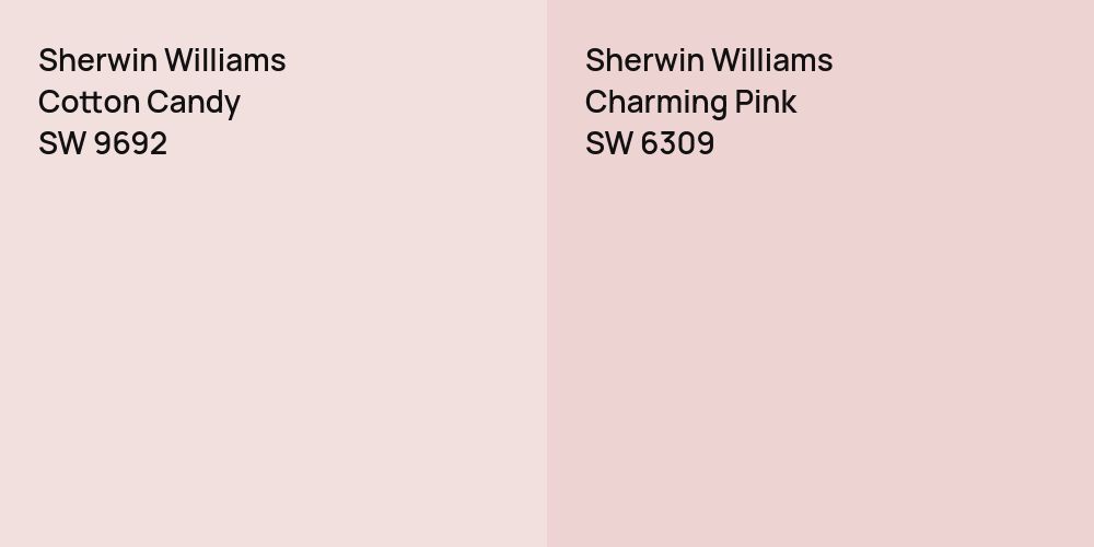 Sherwin Williams Cotton Candy vs. Sherwin Williams Charming Pink