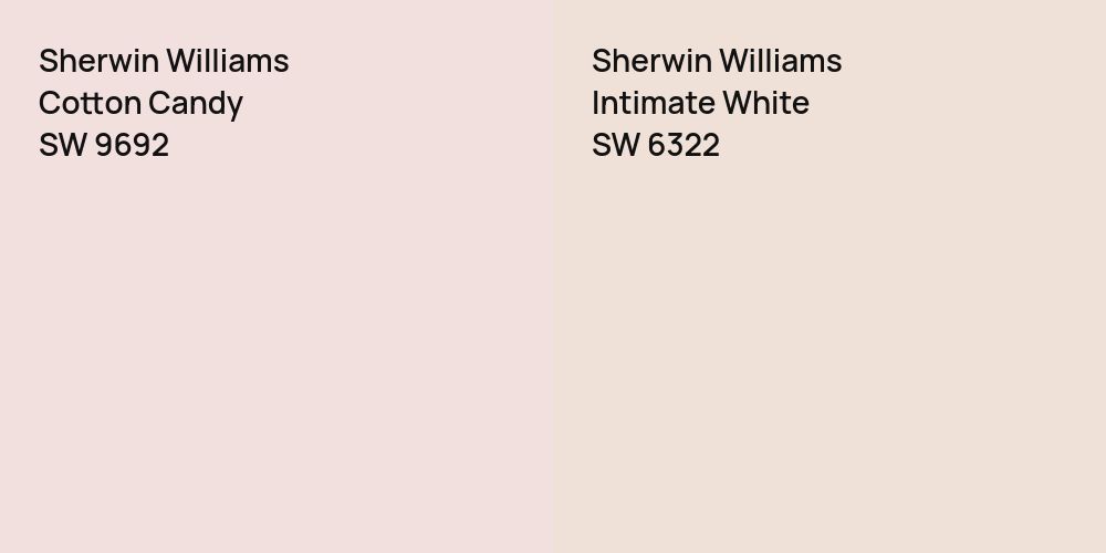 Sherwin Williams Cotton Candy vs. Sherwin Williams Intimate White