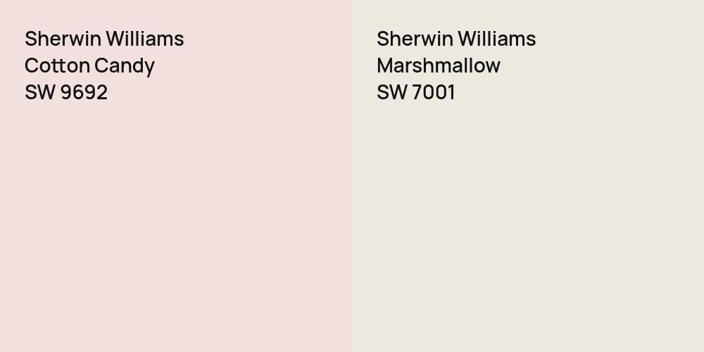 Sherwin Williams Cotton Candy vs. Sherwin Williams Marshmallow