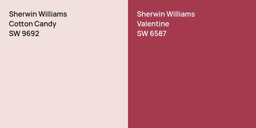 Sherwin Williams Cotton Candy vs. Sherwin Williams Valentine