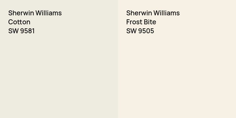 Sherwin Williams Cotton vs. Sherwin Williams Frost Bite