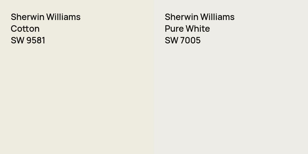 Sherwin Williams Cotton vs. Sherwin Williams Pure White