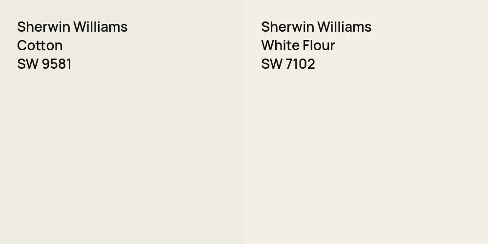 Sherwin Williams Cotton vs. Sherwin Williams White Flour