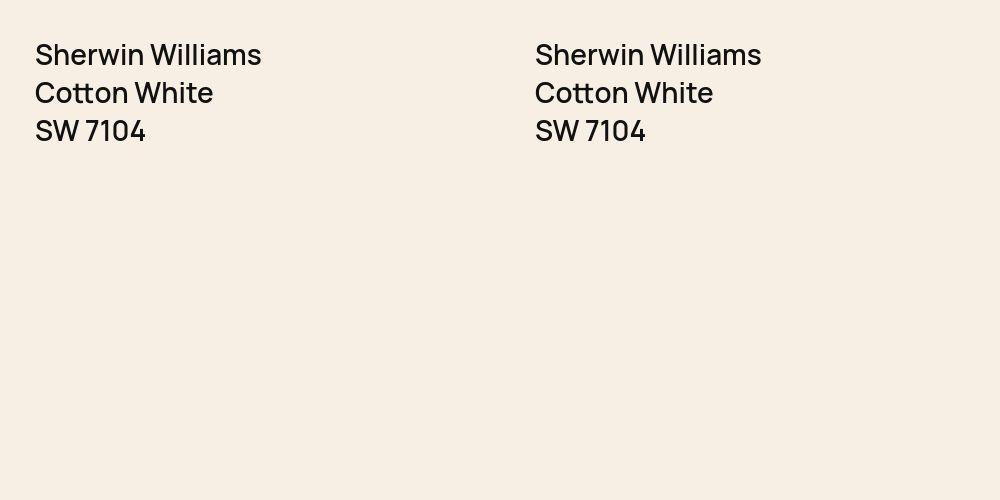 Sherwin Williams Cotton White vs. Sherwin Williams Cotton White