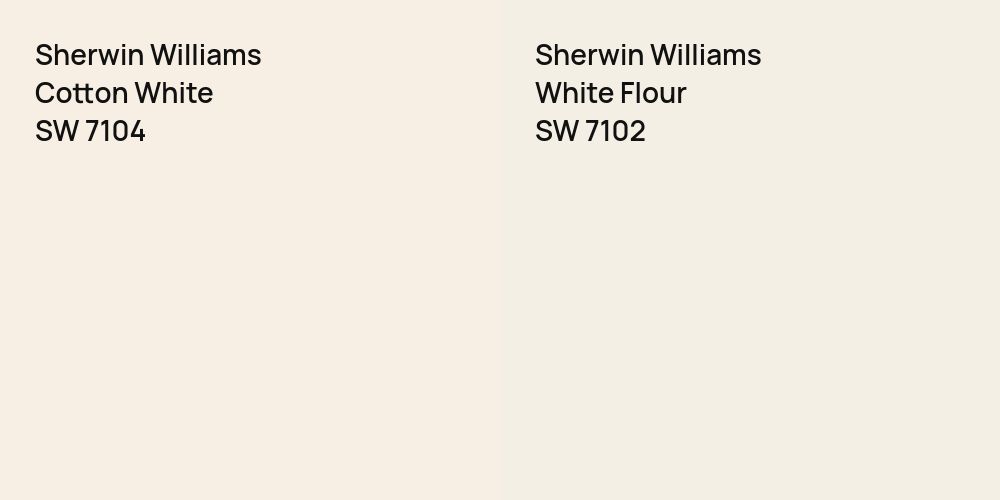 Sherwin Williams Cotton White vs. Sherwin Williams White Flour