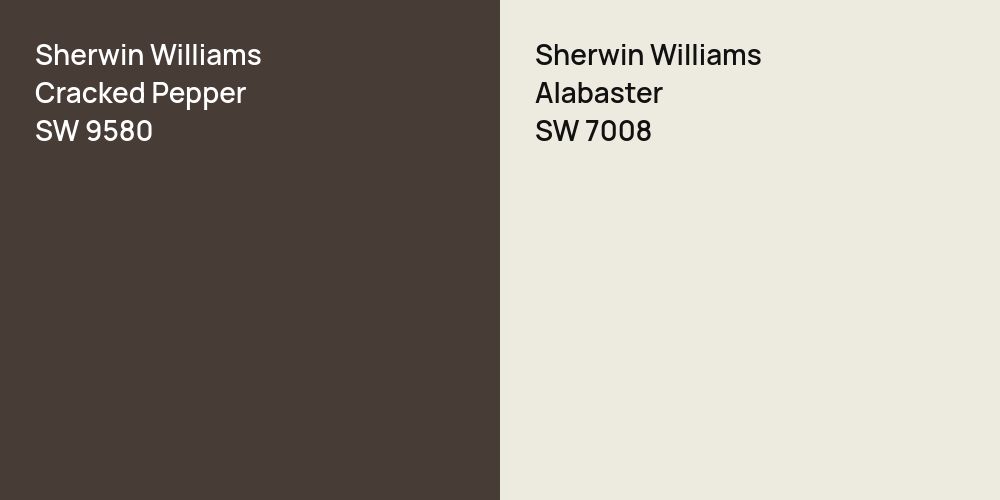 Sherwin Williams Cracked Pepper vs. Sherwin Williams Alabaster