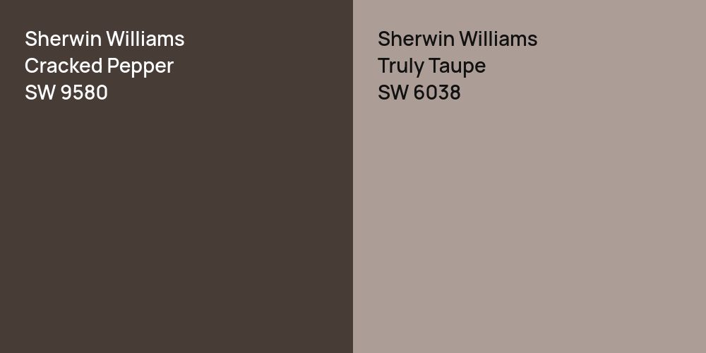 Sherwin Williams Cracked Pepper vs. Sherwin Williams Truly Taupe