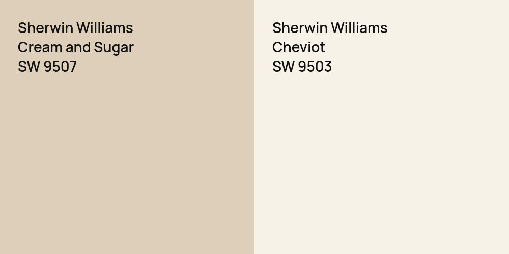 Sherwin Williams Cream and Sugar vs. Sherwin Williams Cheviot