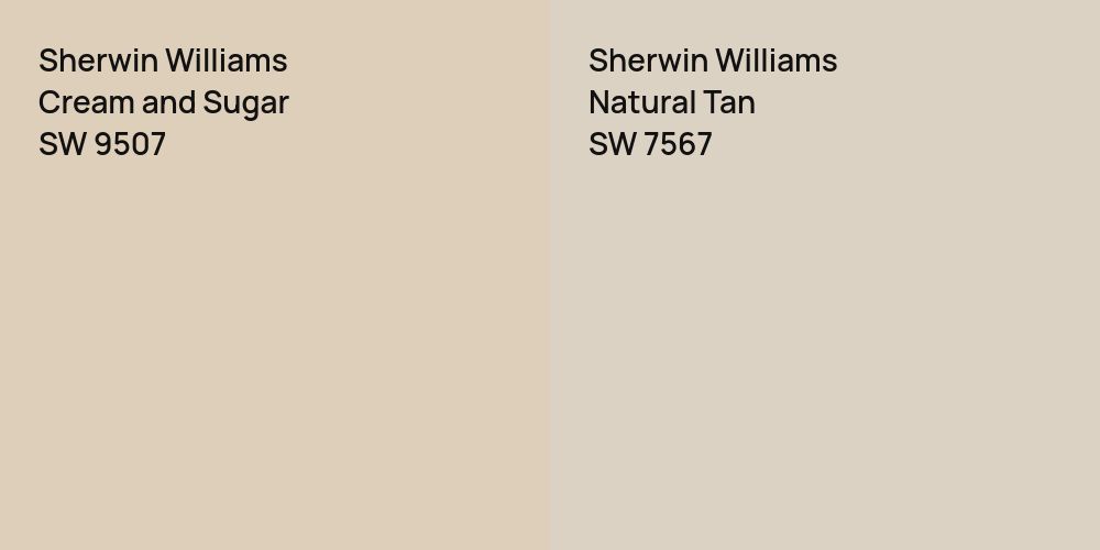 Sherwin Williams Cream and Sugar vs. Sherwin Williams Natural Tan