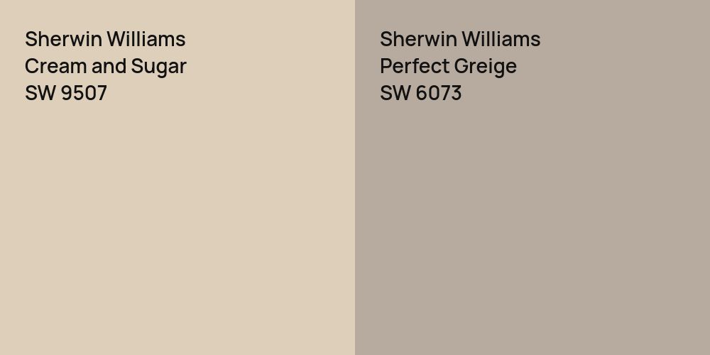 Sherwin Williams Cream and Sugar vs. Sherwin Williams Perfect Greige