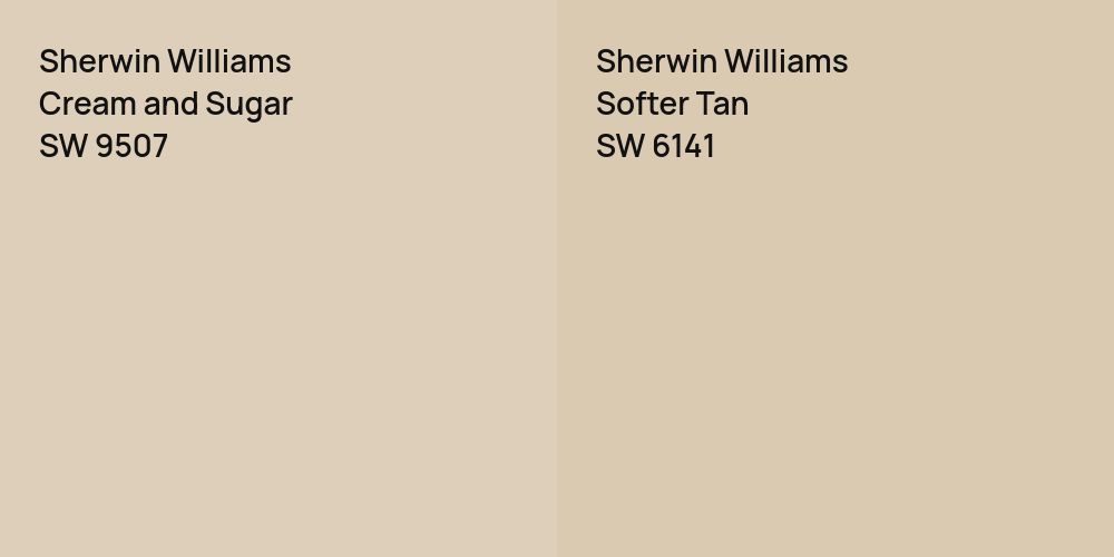 Sherwin Williams Cream and Sugar vs. Sherwin Williams Softer Tan