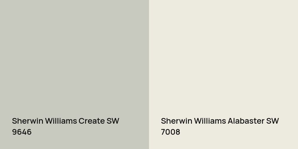 Sherwin Williams Create vs. Sherwin Williams Alabaster