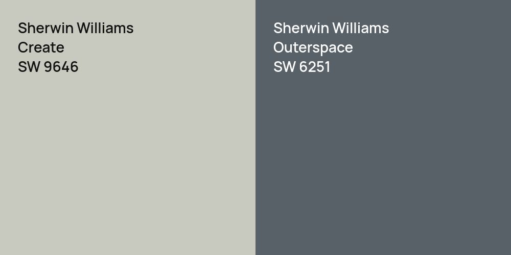 Sherwin Williams Create vs. Sherwin Williams Outerspace