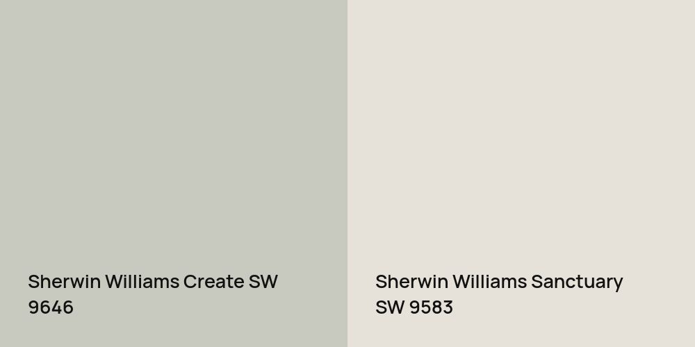 Sherwin Williams Create vs. Sherwin Williams Sanctuary