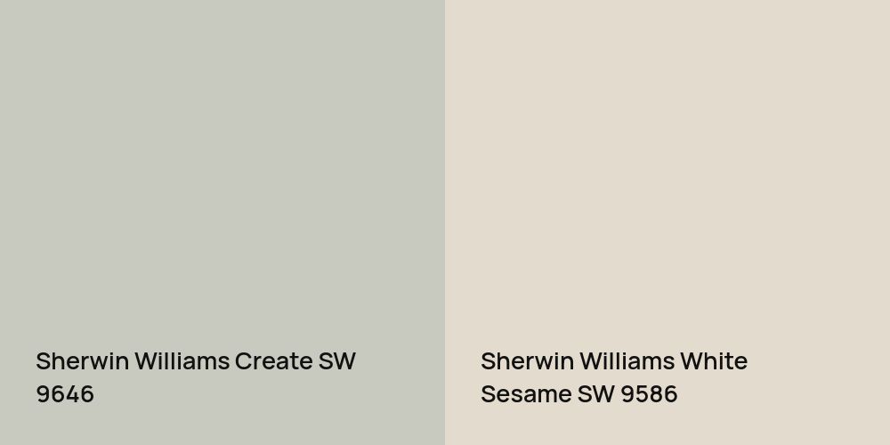 Sherwin Williams Create vs. Sherwin Williams White Sesame