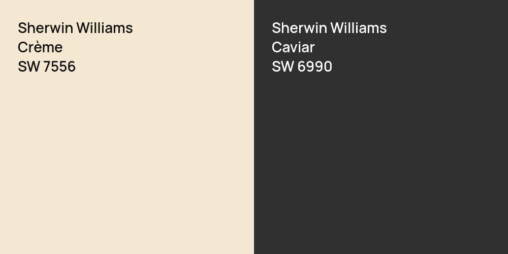 Sherwin Williams Crème vs. Sherwin Williams Caviar