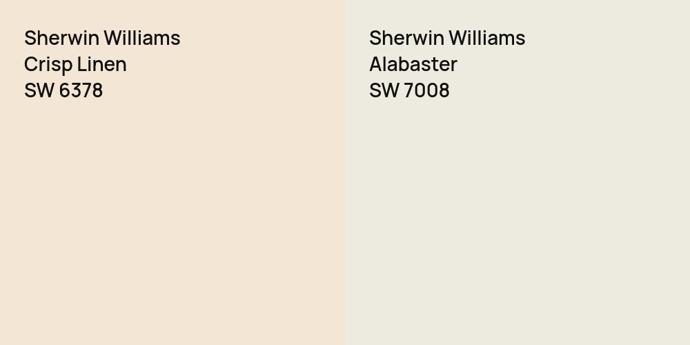 Sherwin Williams Crisp Linen vs. Sherwin Williams Alabaster