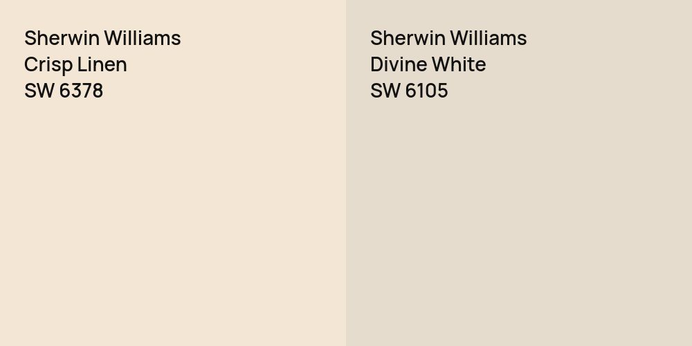 Sherwin Williams Crisp Linen vs. Sherwin Williams Divine White