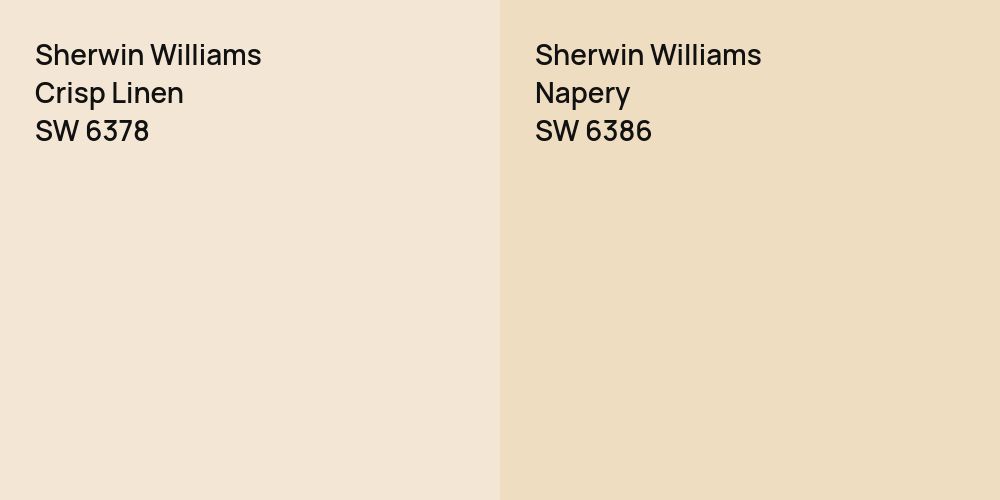 Sherwin Williams Crisp Linen vs. Sherwin Williams Napery