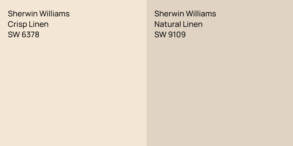 Sherwin Williams Crisp Linen vs. Sherwin Williams Natural Linen