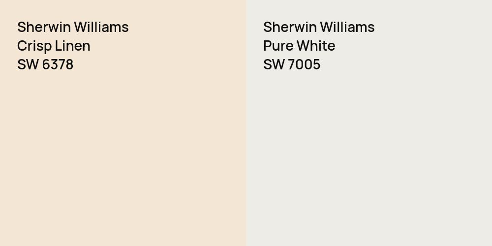 Sherwin Williams Crisp Linen vs. Sherwin Williams Pure White