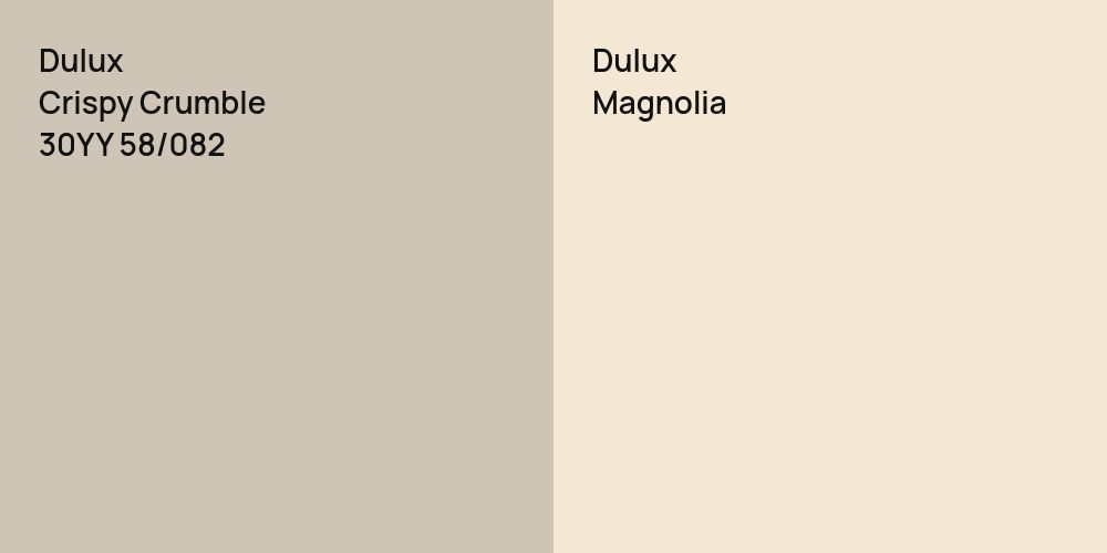 Dulux Crispy Crumble vs. Dulux Magnolia