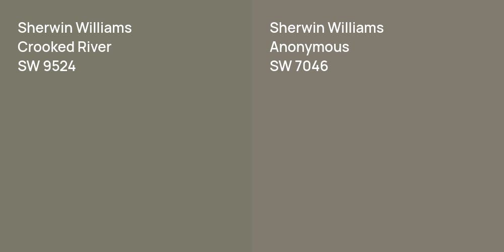 Sherwin Williams Crooked River vs. Sherwin Williams Anonymous