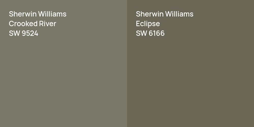 Sherwin Williams Crooked River vs. Sherwin Williams Eclipse