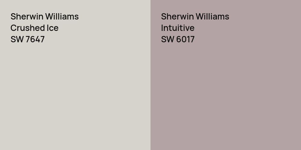 Sherwin Williams Crushed Ice vs. Sherwin Williams Intuitive