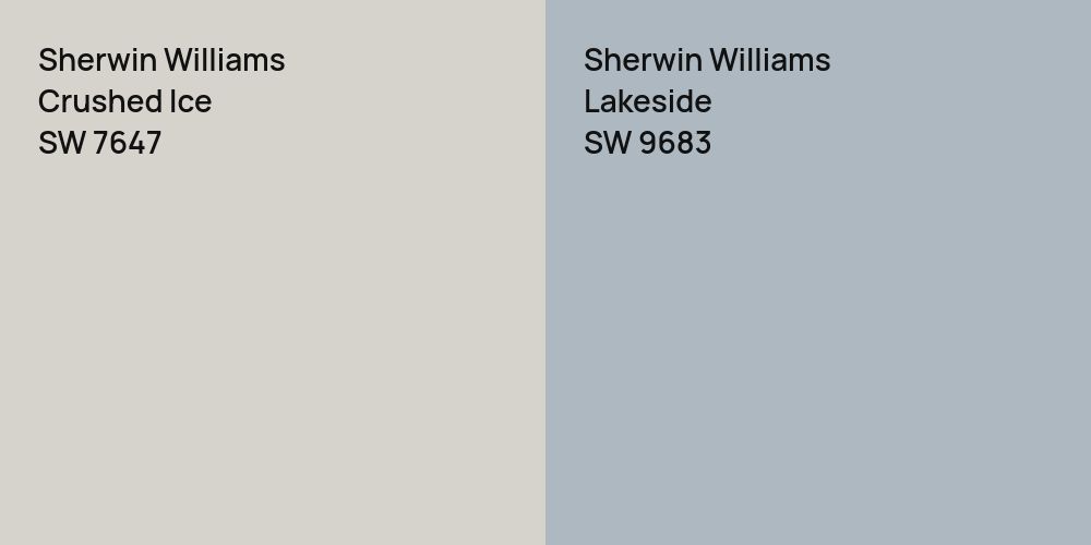 Sherwin Williams Crushed Ice vs. Sherwin Williams Lakeside