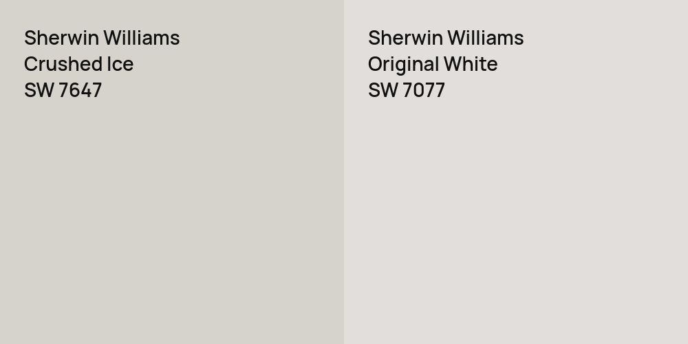 Sherwin Williams Crushed Ice vs. Sherwin Williams Original White