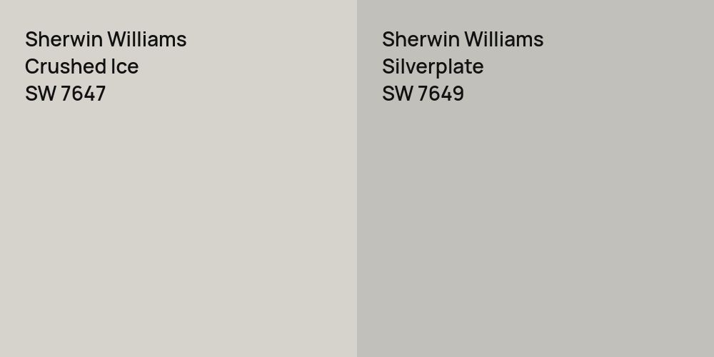 Sherwin Williams Crushed Ice vs. Sherwin Williams Silverplate