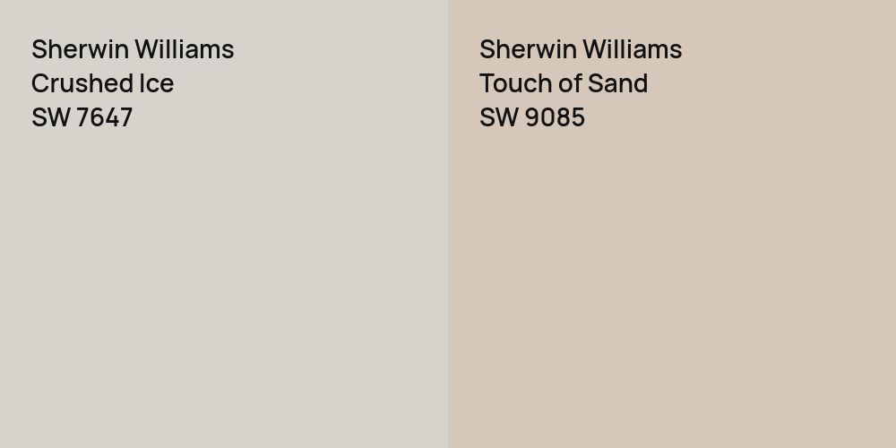 Sherwin Williams Crushed Ice vs. Sherwin Williams Touch of Sand