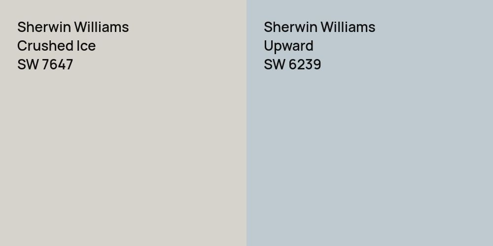 Sherwin Williams Crushed Ice vs. Sherwin Williams Upward