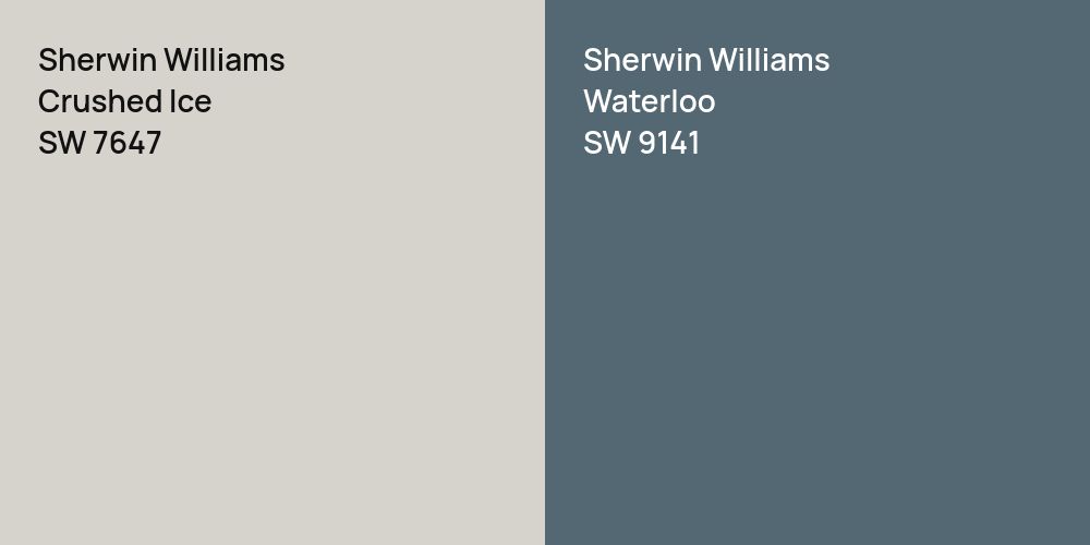 Sherwin Williams Crushed Ice vs. Sherwin Williams Waterloo