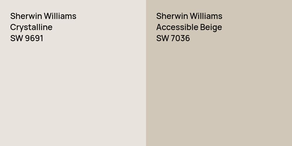 Sherwin Williams Crystalline vs. Sherwin Williams Accessible Beige