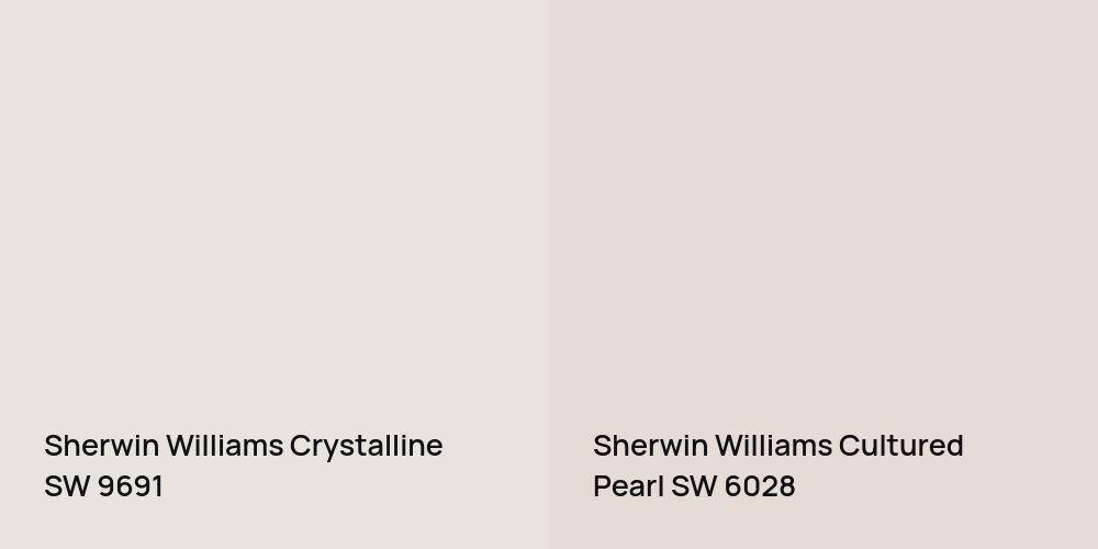 Sherwin Williams Crystalline vs. Sherwin Williams Cultured Pearl