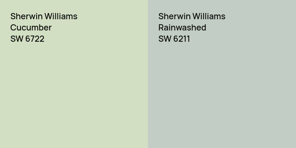 Sherwin Williams Cucumber vs. Sherwin Williams Rainwashed