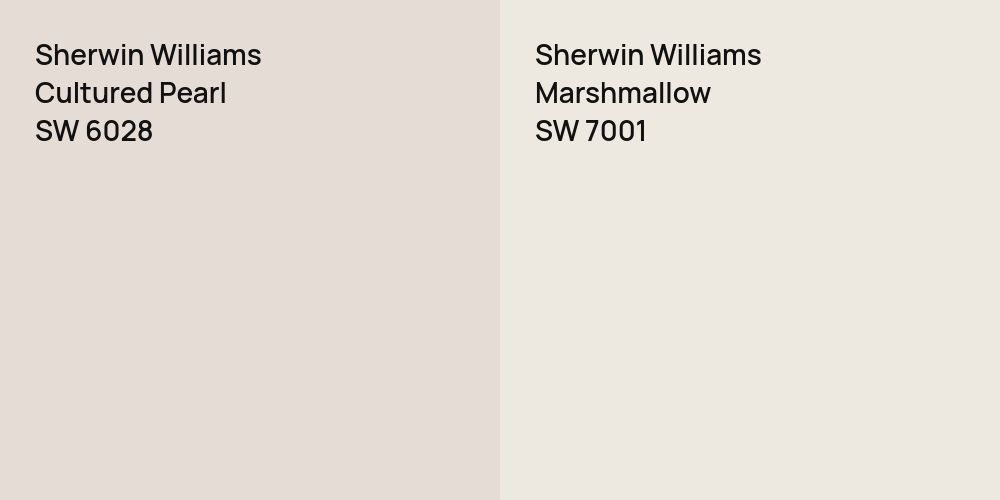 Sherwin Williams Cultured Pearl vs. Sherwin Williams Marshmallow